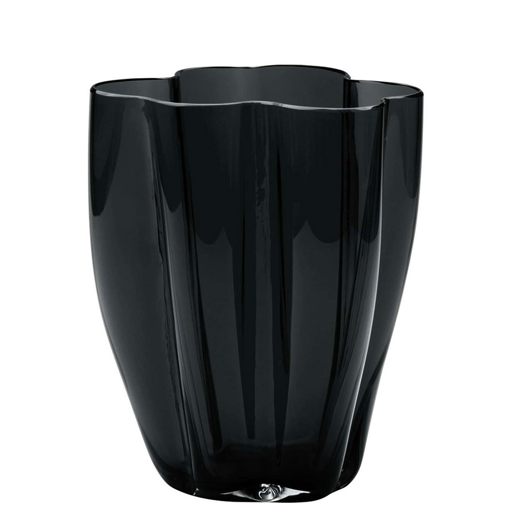 Vasen "Blüte" schwarzen Murano Glas