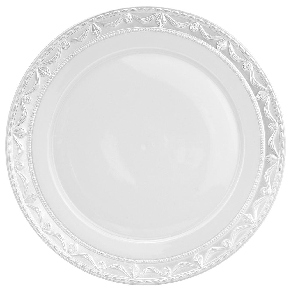 Presentation plate "PUR LUXE" Silver-Sateen