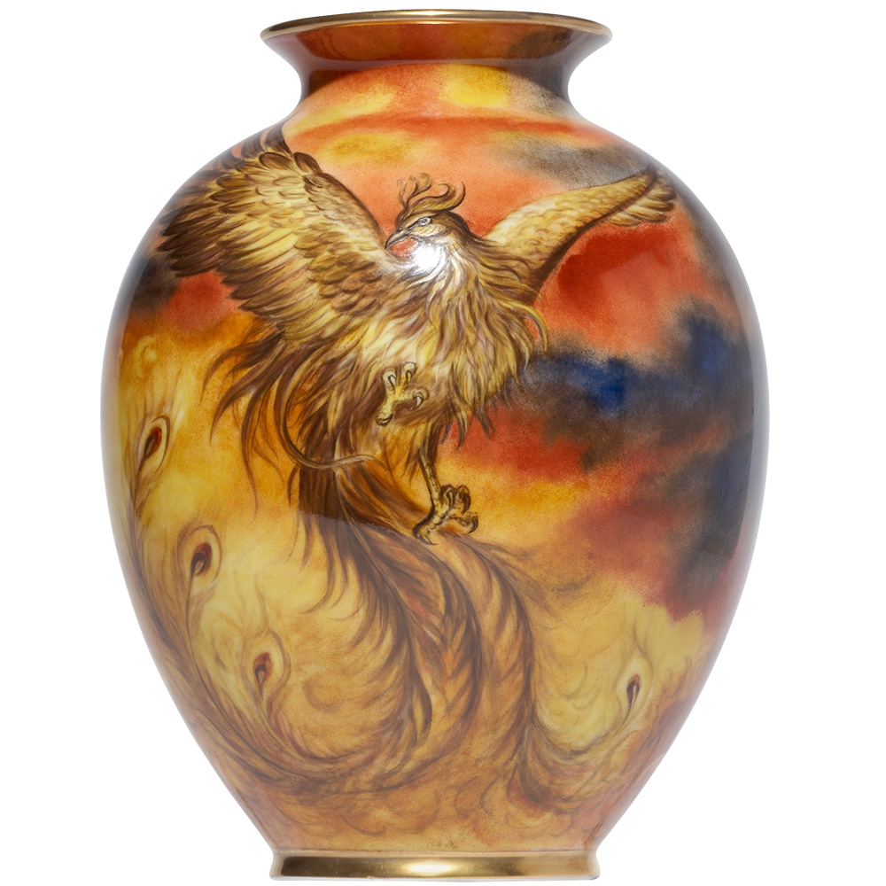 Vase design phoenix from the ashes