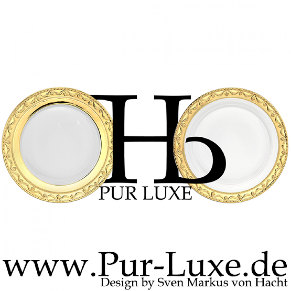 Presentation plate "PUR LUXE" Gold Sateen