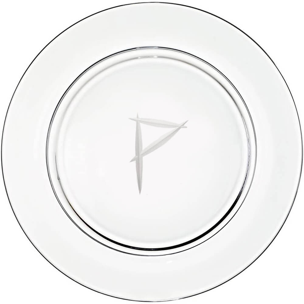 Presentation plate "P" monogram | Alphabetum collection