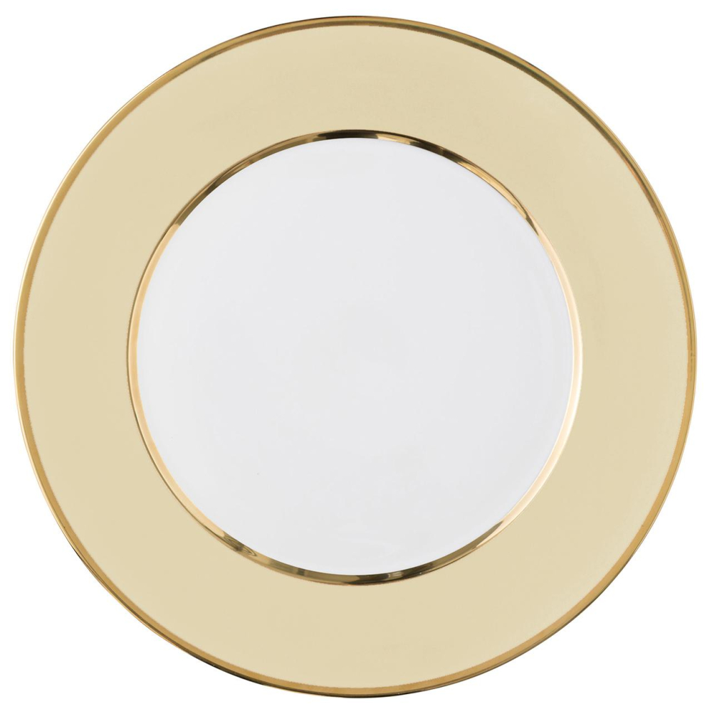 Service plate "Multicolore with gold"